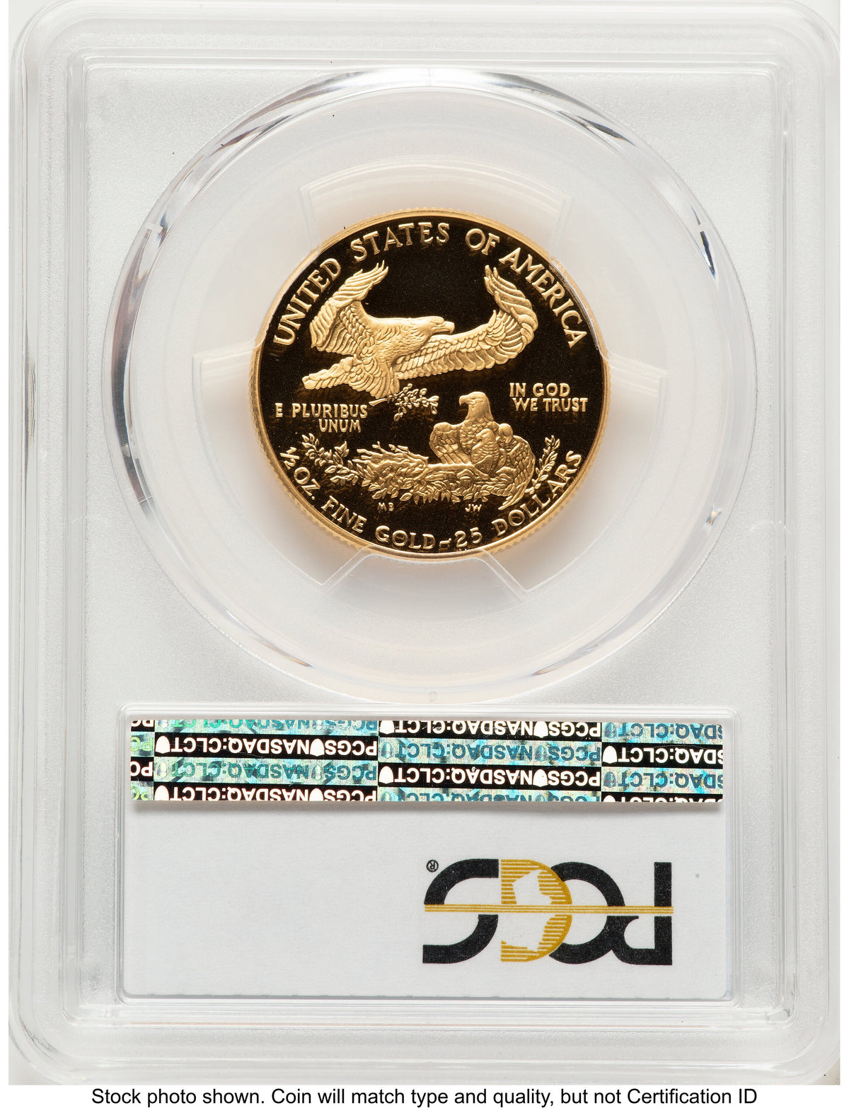 1994-W Proof Gold Eagle 1/2 oz Blue Gradient PCGS PR70