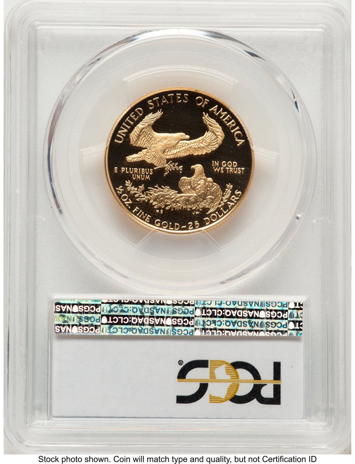 1998-W Proof Gold Eagle 1/2 oz Blue Gradient PCGS PR70