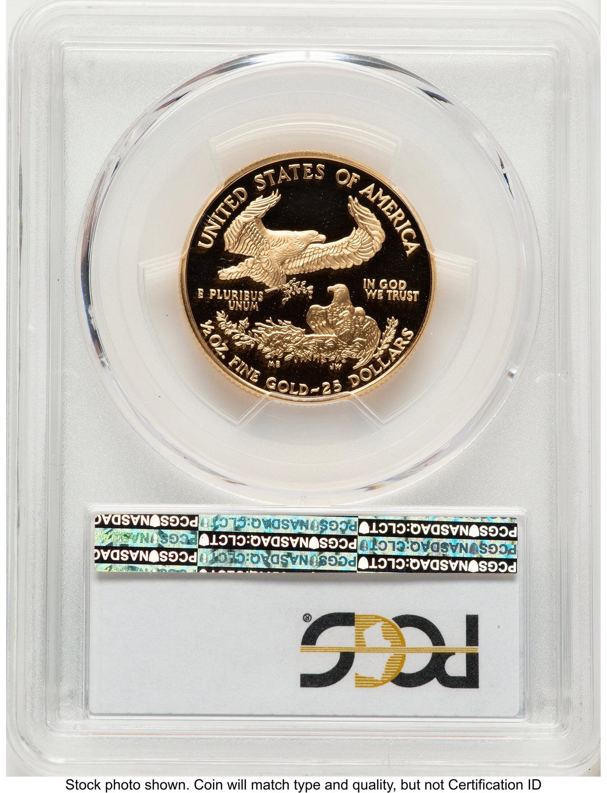 2001-W Proof Gold Eagle 1/2 oz Blue Gradient PCGS PR70
