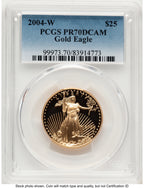 2004-W Proof Gold Eagle 1/2 oz Blue Gradient PCGS PR70