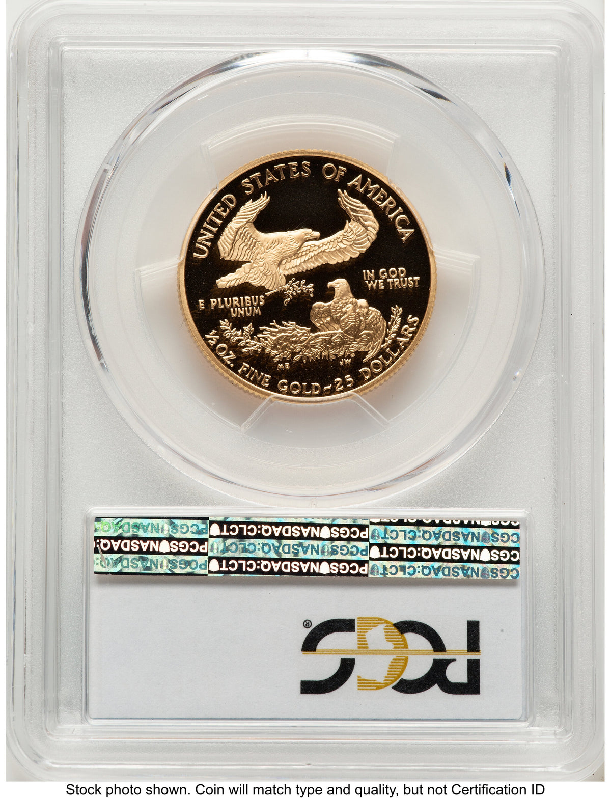 2004-W Proof Gold Eagle 1/2 oz Blue Gradient PCGS PR70