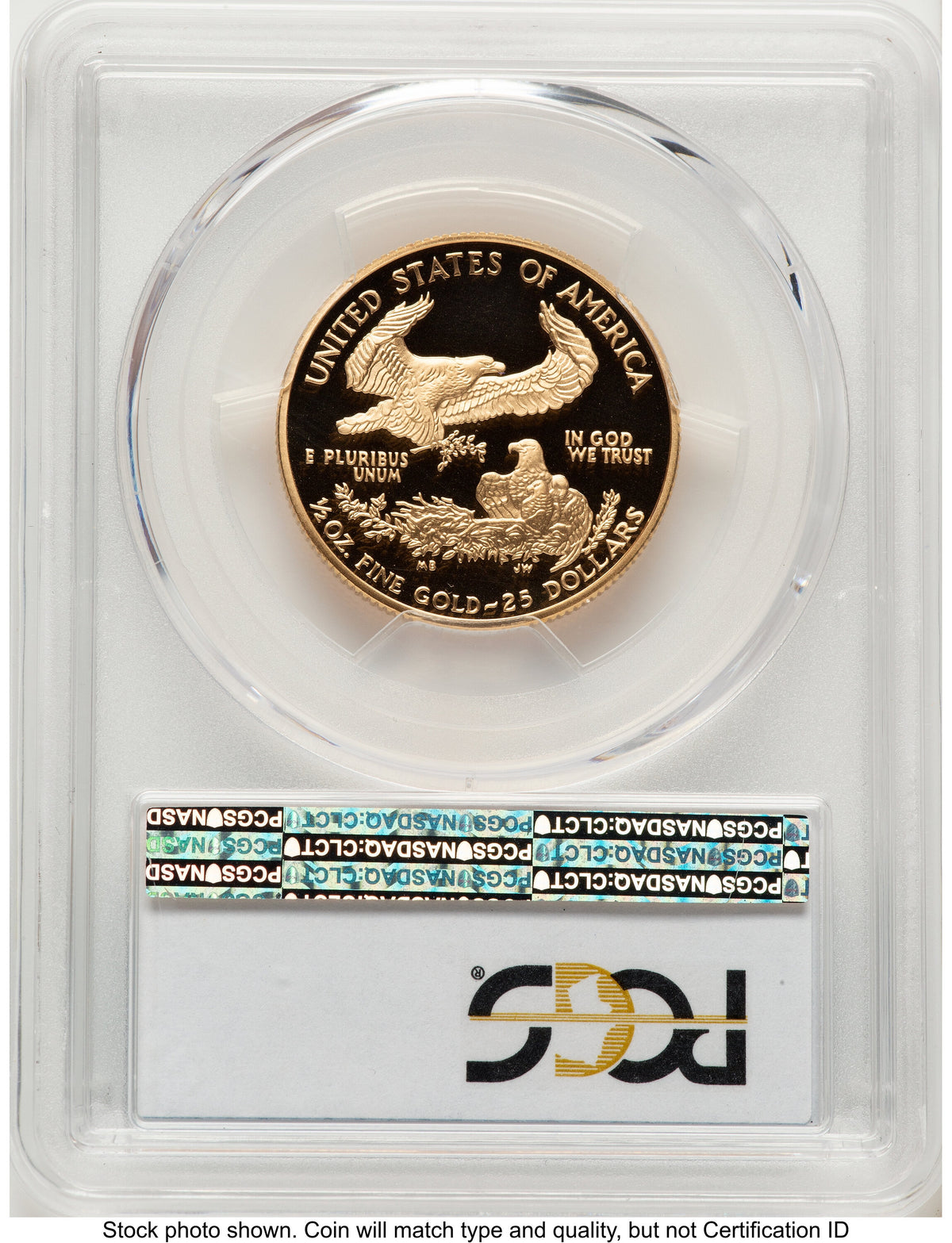 2005-W Proof Gold Eagle 1/2 oz Blue Gradient PCGS PR70