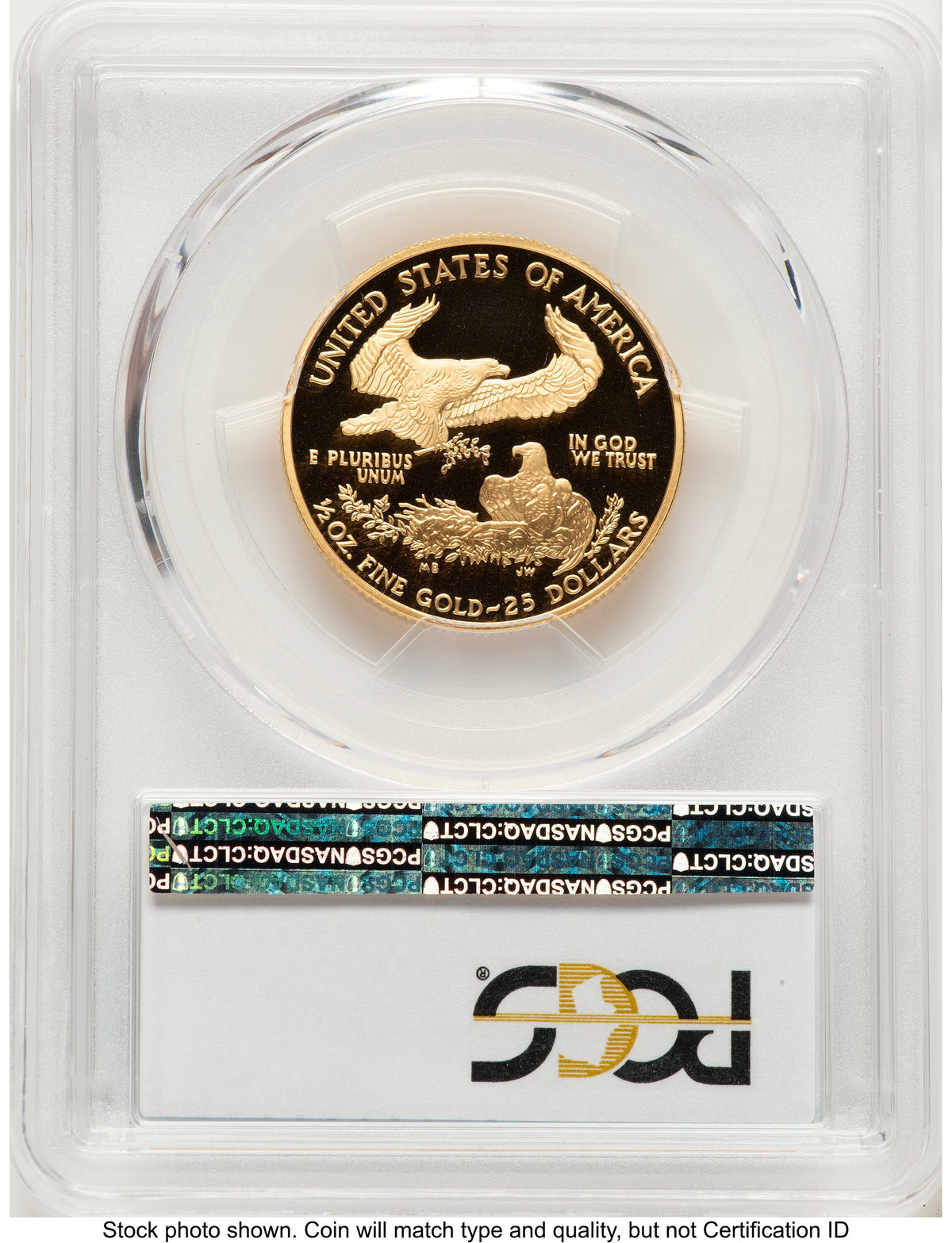 2007-W Proof Gold Eagle 1/2 oz Blue Gradient PCGS PR70