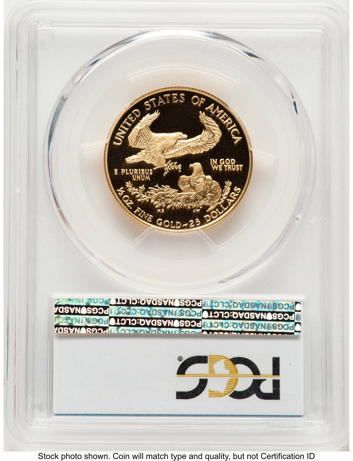 2008-W Proof Gold Eagle 1/2 oz Blue Gradient PCGS PR70