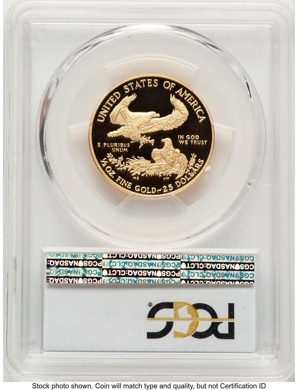 2010-W Proof Gold Eagle 1/2 oz Blue Gradient PCGS PR70
