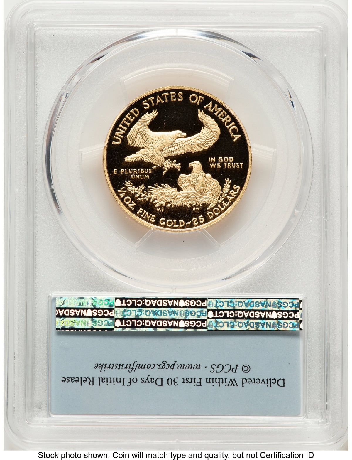 2017-W Proof Gold Eagle 1/2 oz FS Flag PCGS PR70