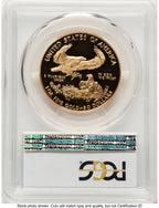 1991-W Proof Gold Eagle 1 oz Blue Gradient PCGS PR70