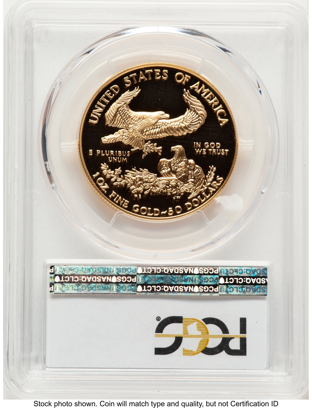 1997-W Proof Gold Eagle 1 oz Blue Gradient PCGS PR70