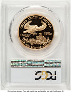 2002-W Proof Gold Eagle 1 oz Blue Gradient PCGS PR70