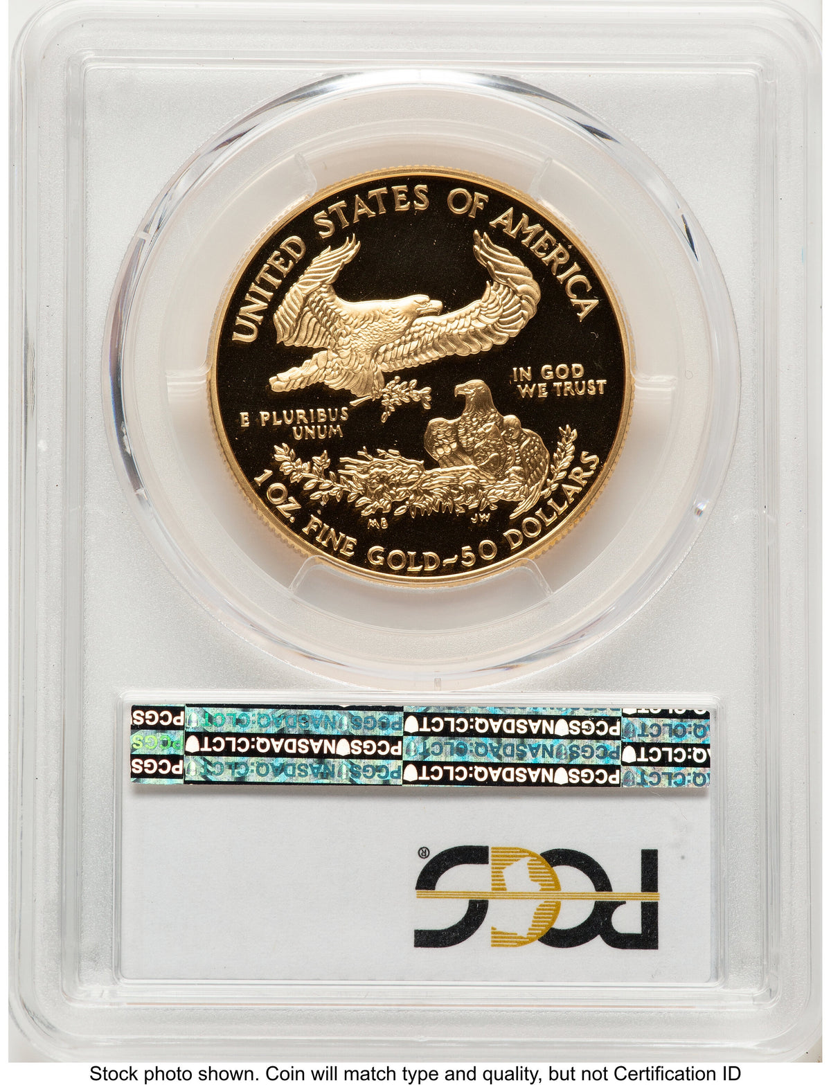 2003-W Proof Gold Eagle 1 oz Blue Gradient PCGS PR70