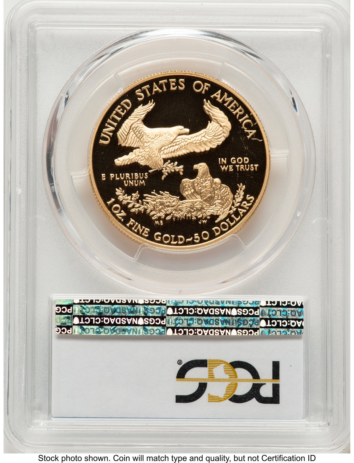 2008-W Proof Gold Eagle 1 oz Blue Gradient PCGS PR70