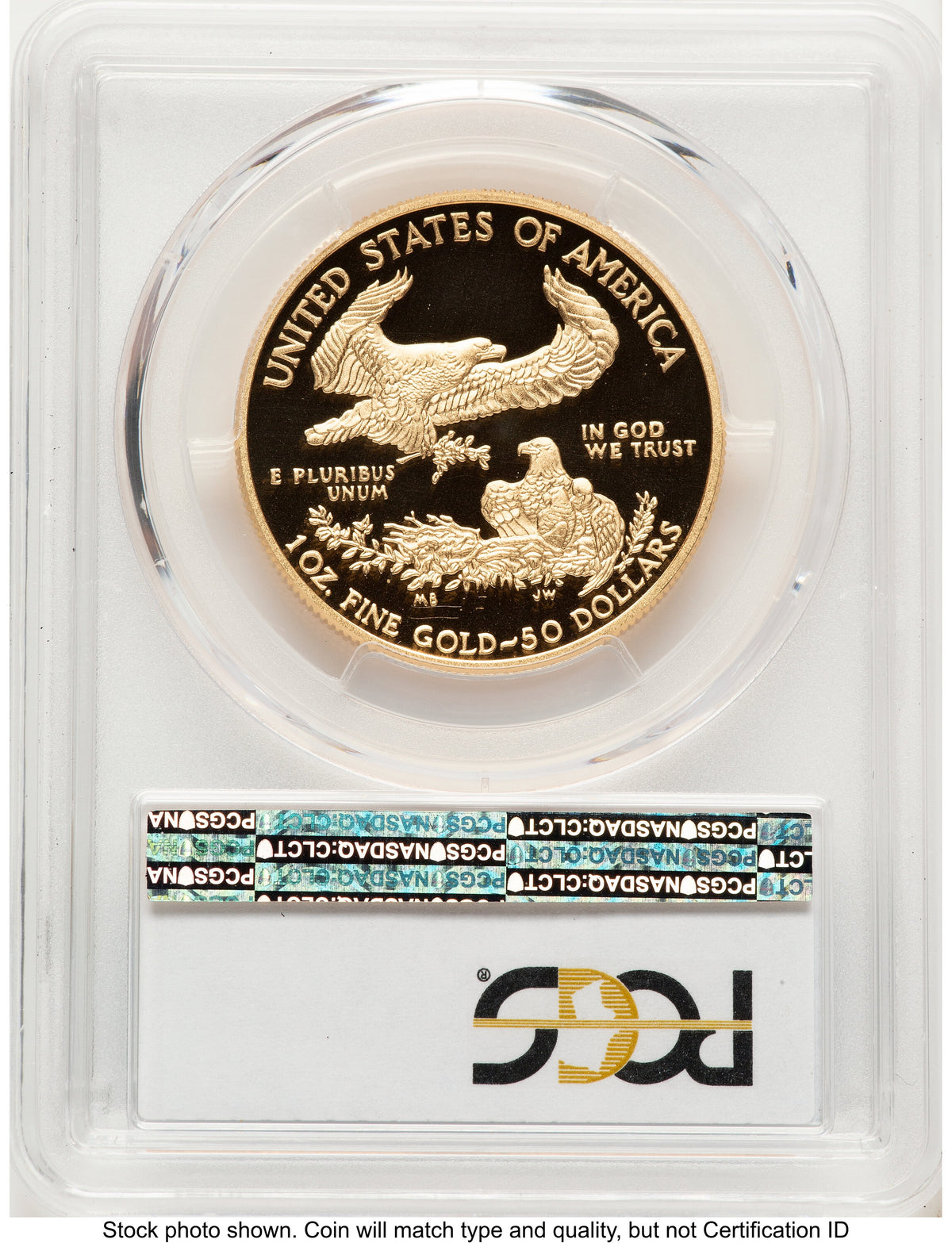 2016-W Proof Gold Eagle 1 oz Blue Gradient PCGS PR70
