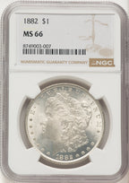 1882 Morgan Dollar NGC MS66