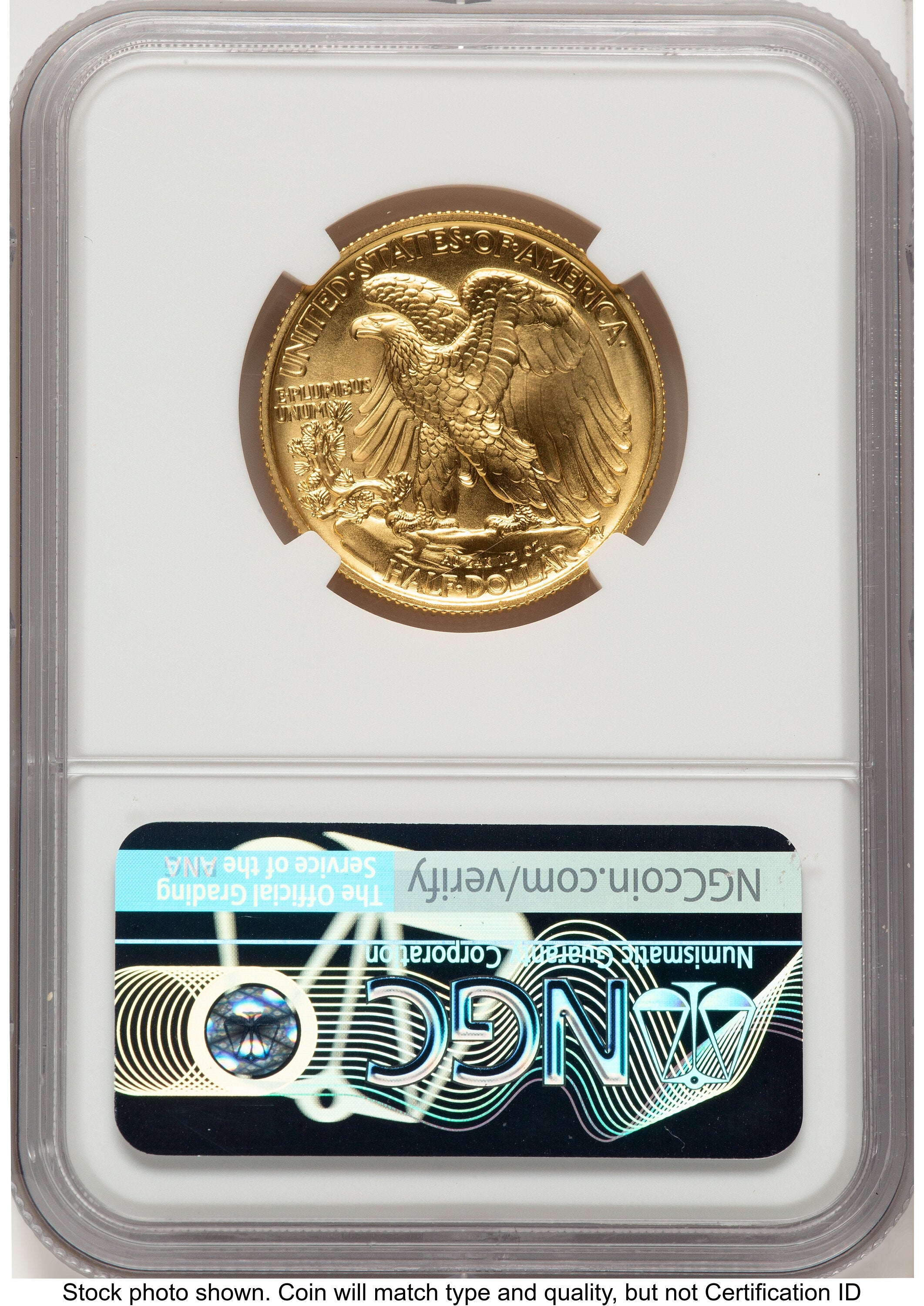 2016-W 50C Walking Liberty 100th Anniversary Gold Centennial Mike Castle NGC MS70