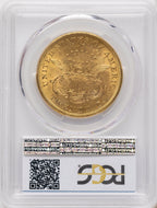 1876 $20 Blue Gradient Liberty Double Eagle PCGS MS61
