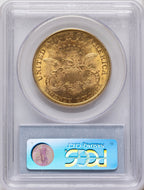 1877 $20 Blue Label Liberty Double Eagle PCGS MS61