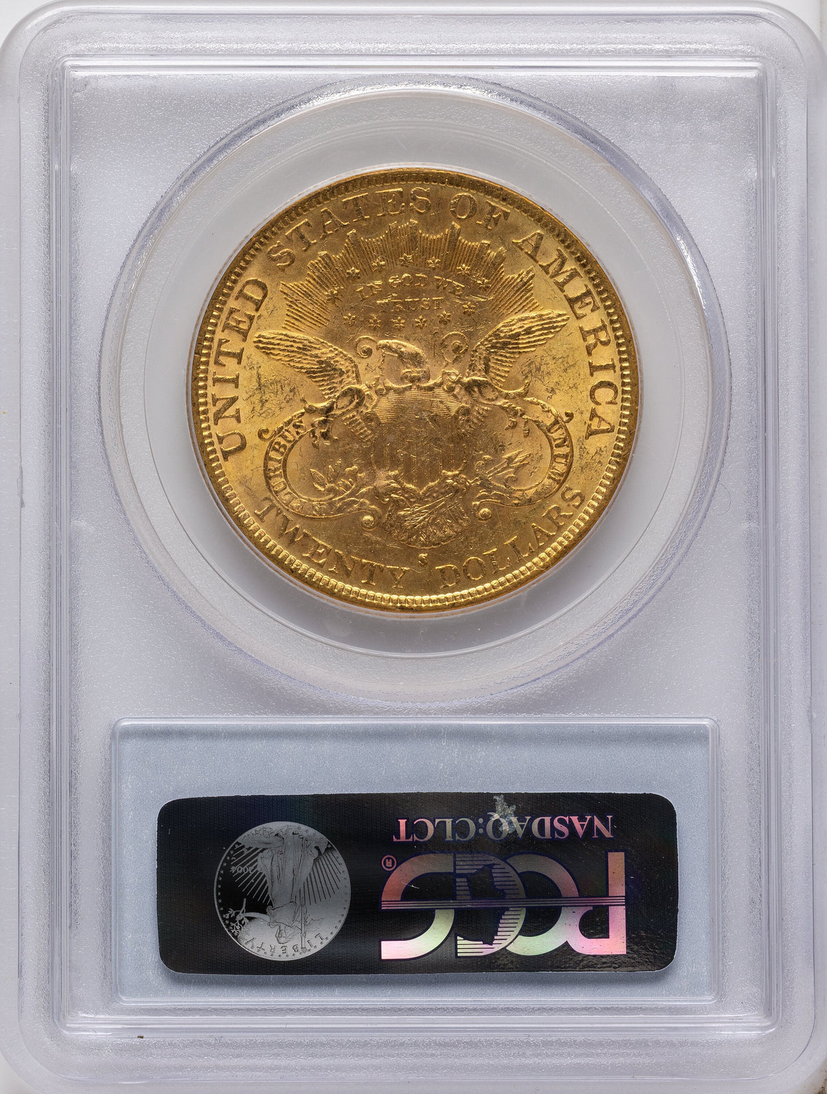 1877-S $20 Blue Label Liberty Double Eagle PCGS MS61