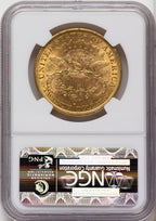 1877-S $20 Brown Label Liberty Double Eagle NGC MS61