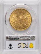 1873 $20 OPEN 3 Blue Gradient Liberty Double Eagle PCGS MS61