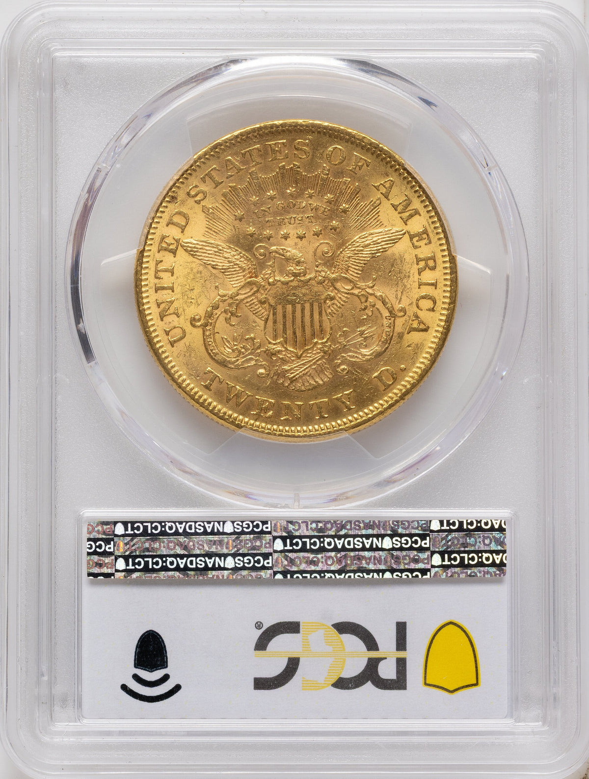 1873 $20 OPEN 3 Blue Gradient Liberty Double Eagle PCGS MS61