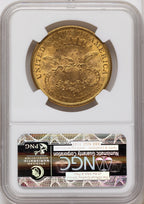 1877-S $20 Brown Label Liberty Double Eagle NGC MS61