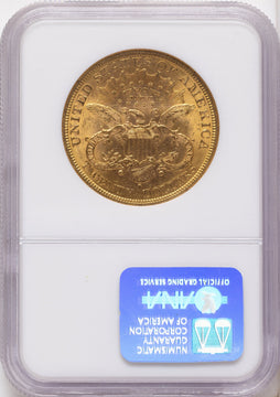 1878-S $20 Brown Label Liberty Double Eagle NGC MS61