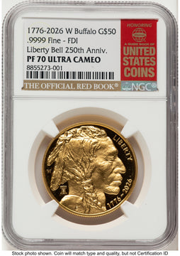 2026-W Proof Gold Buffalo 1 oz FDI Red Book NGC PF70