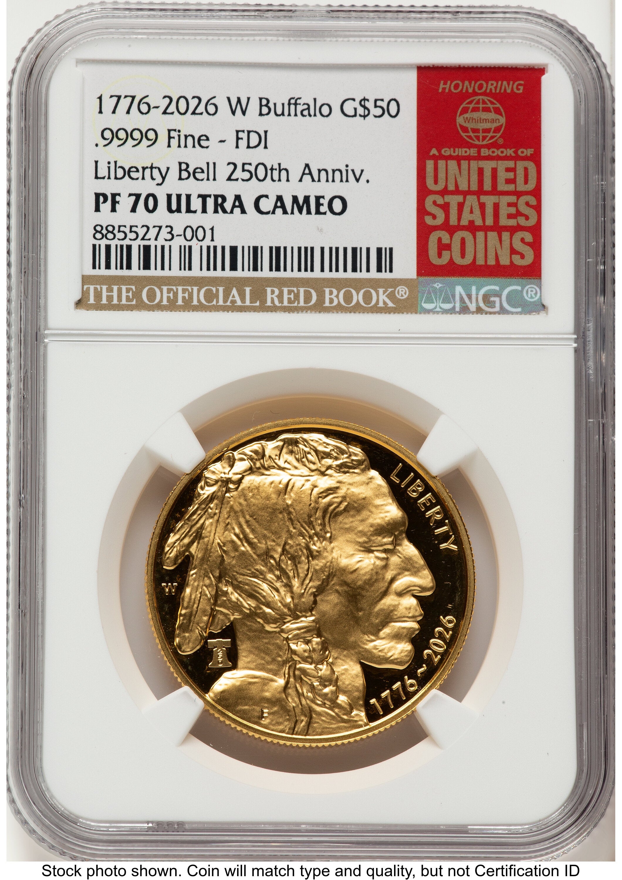 2026-W Proof Gold Buffalo 1 oz FDI Red Book NGC PF70