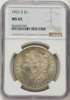 1921-S Morgan Dollar NGC MS65