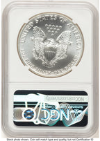 1991 Silver Eagle Brown Label NGC MS70