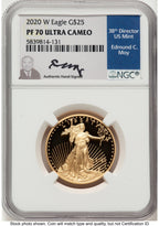 2020-W Proof Gold Eagle 1/2 oz NGC PF70 Ed Moy