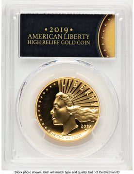 2019-W G$100 American Liberty High Relief Enhanced DMPL 2019 HR Label PCGS MS70