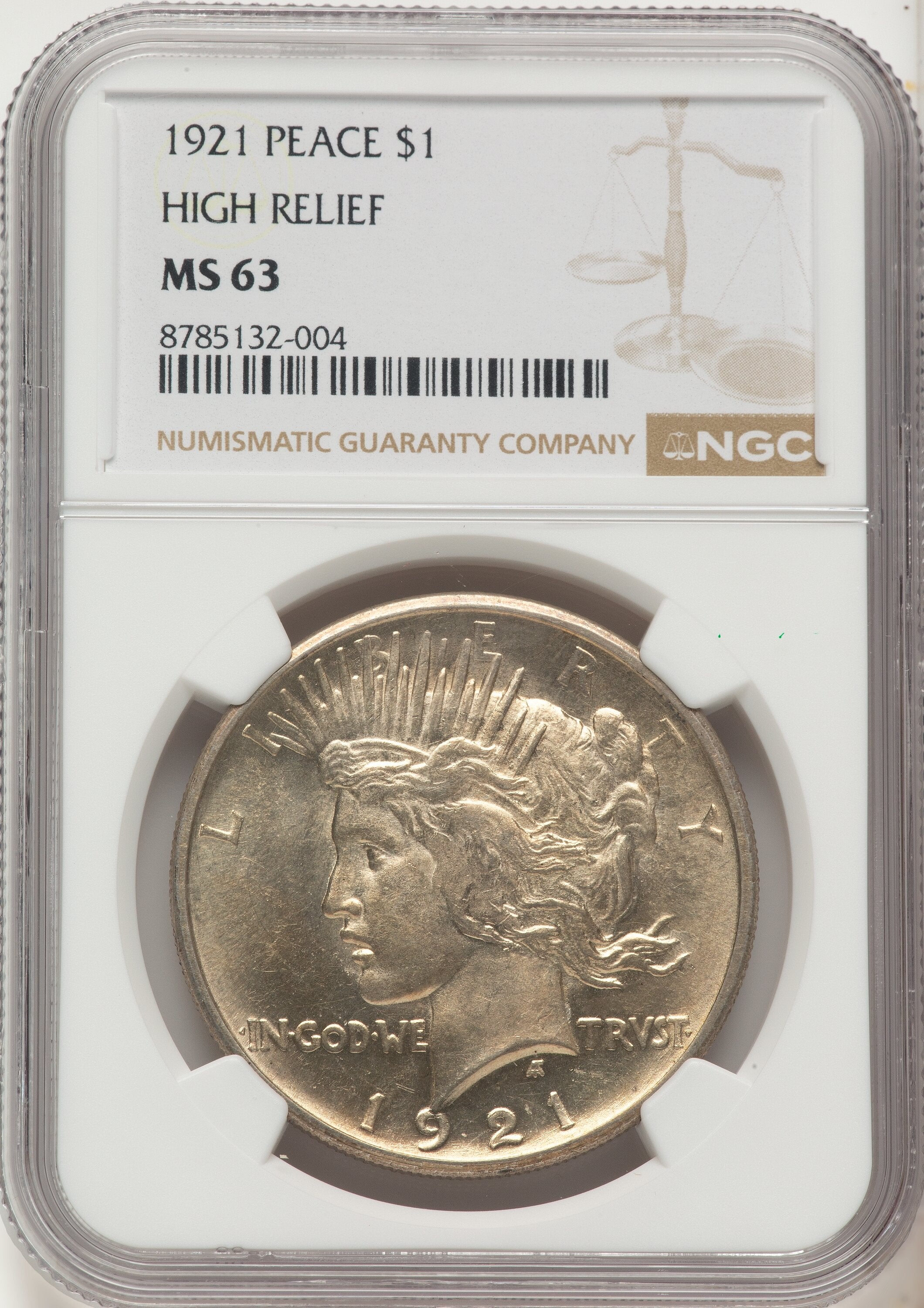 1921 Peace Dollar NGC MS63