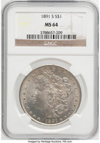 1891-S Morgan Dollar NGC MS64