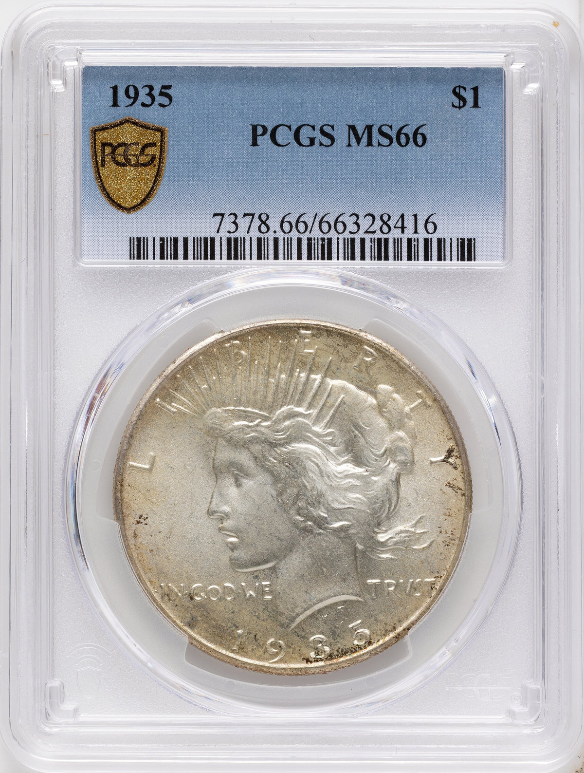 1935 Redfield Dollar PCGS MS66
