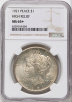 1921 Peace Peace Dollar NGC MS65+