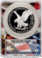 2026-W Proof Silver Eagle 1 oz First Day of Delivery Ron Drzewucki Flag Core CACG PR70