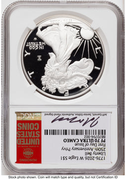 2026-W Proof Silver Eagle 1 oz FDI Jeff Garrett Red Book NGC PF70