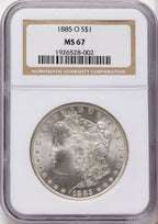 1885-O Morgan Dollar NGC MS67