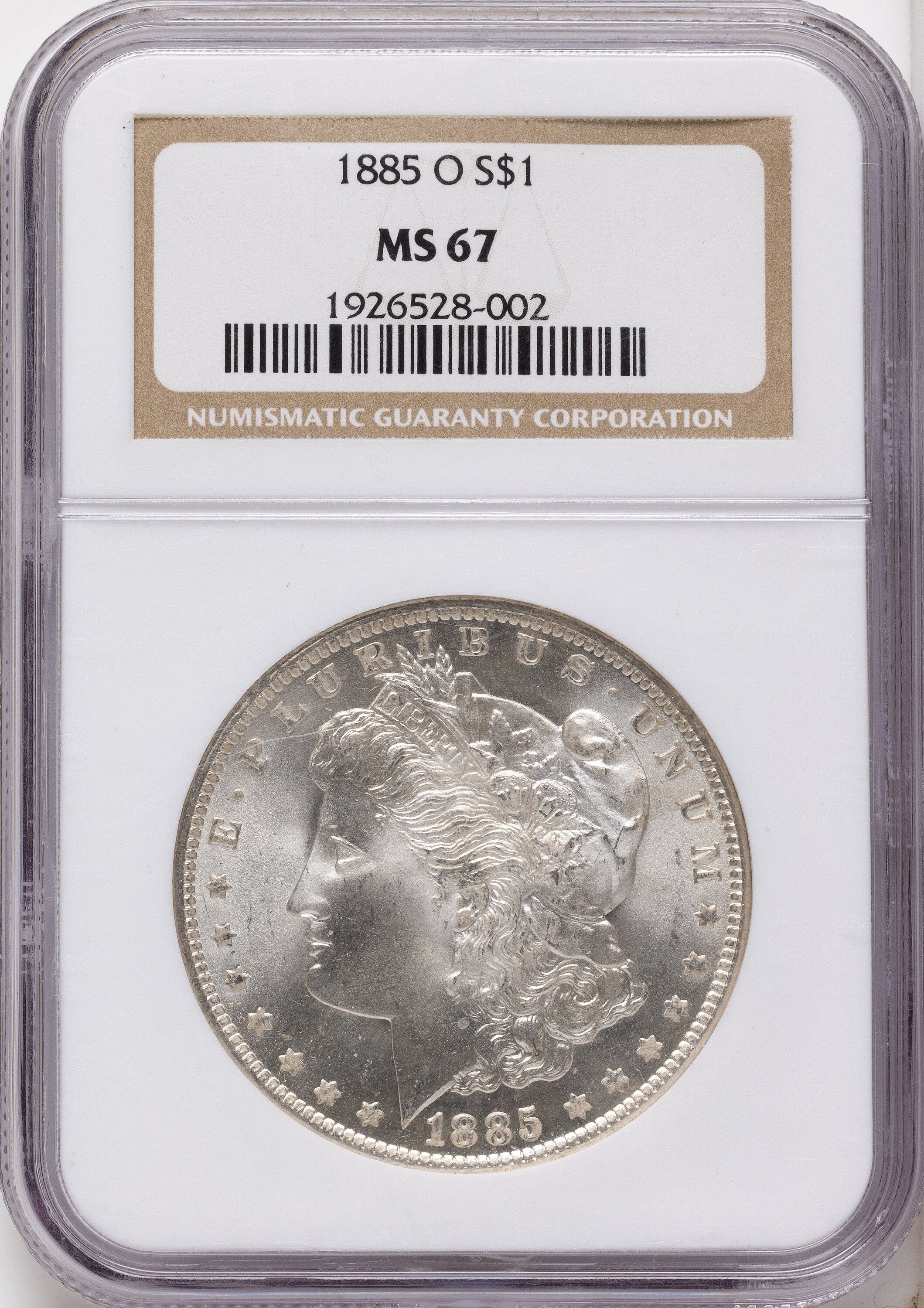 1885-O Morgan Dollar NGC MS67