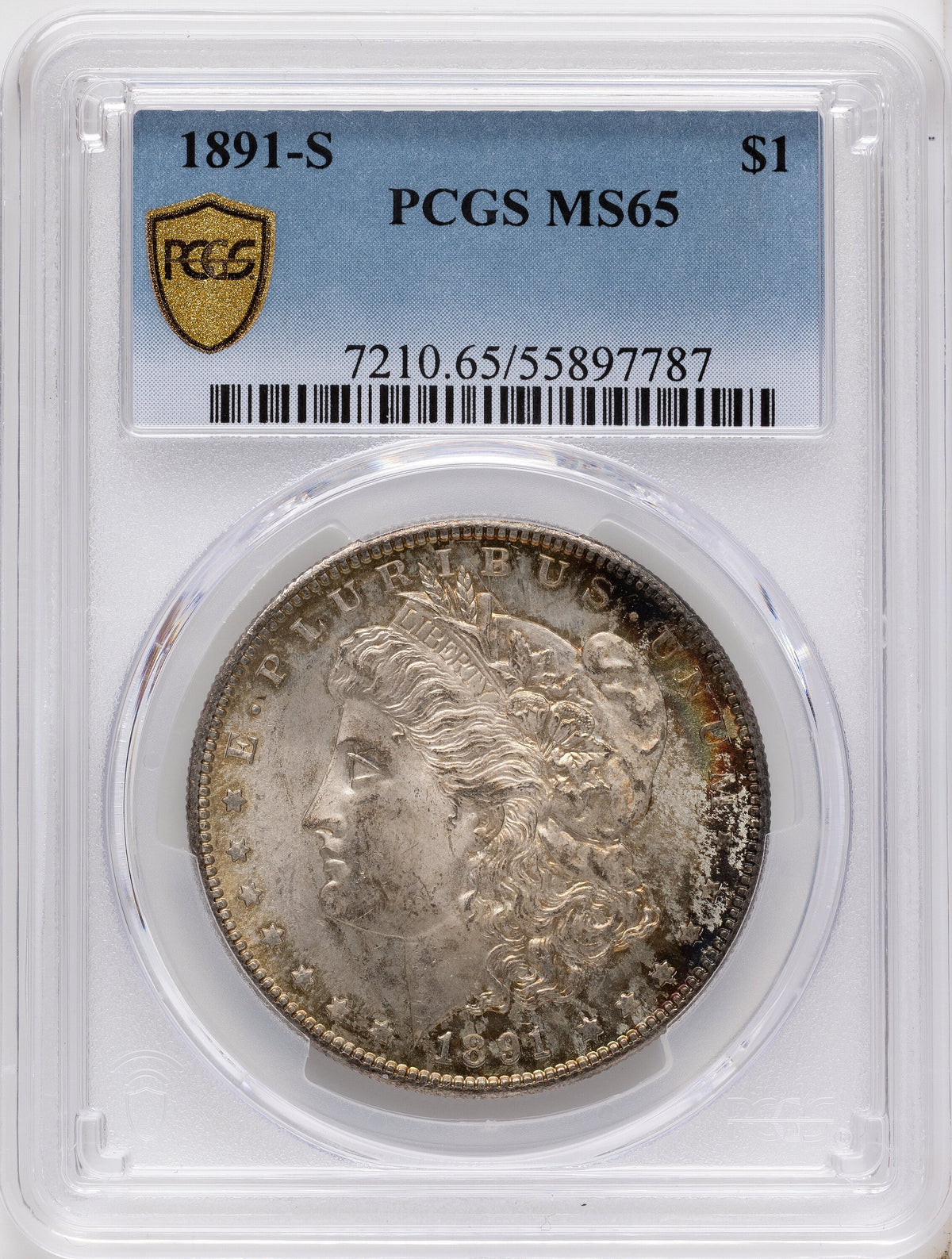1891-S Morgan Dollar PCGS MS65