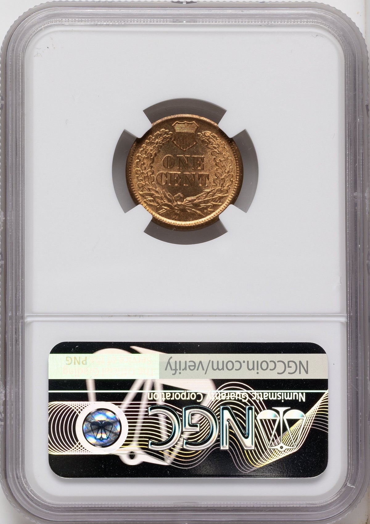 1864 Bronze No L Indian Cent NGC MS66+