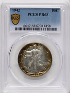 1942 50C Proof Walking Liberty Half Dollar PCGS PR68