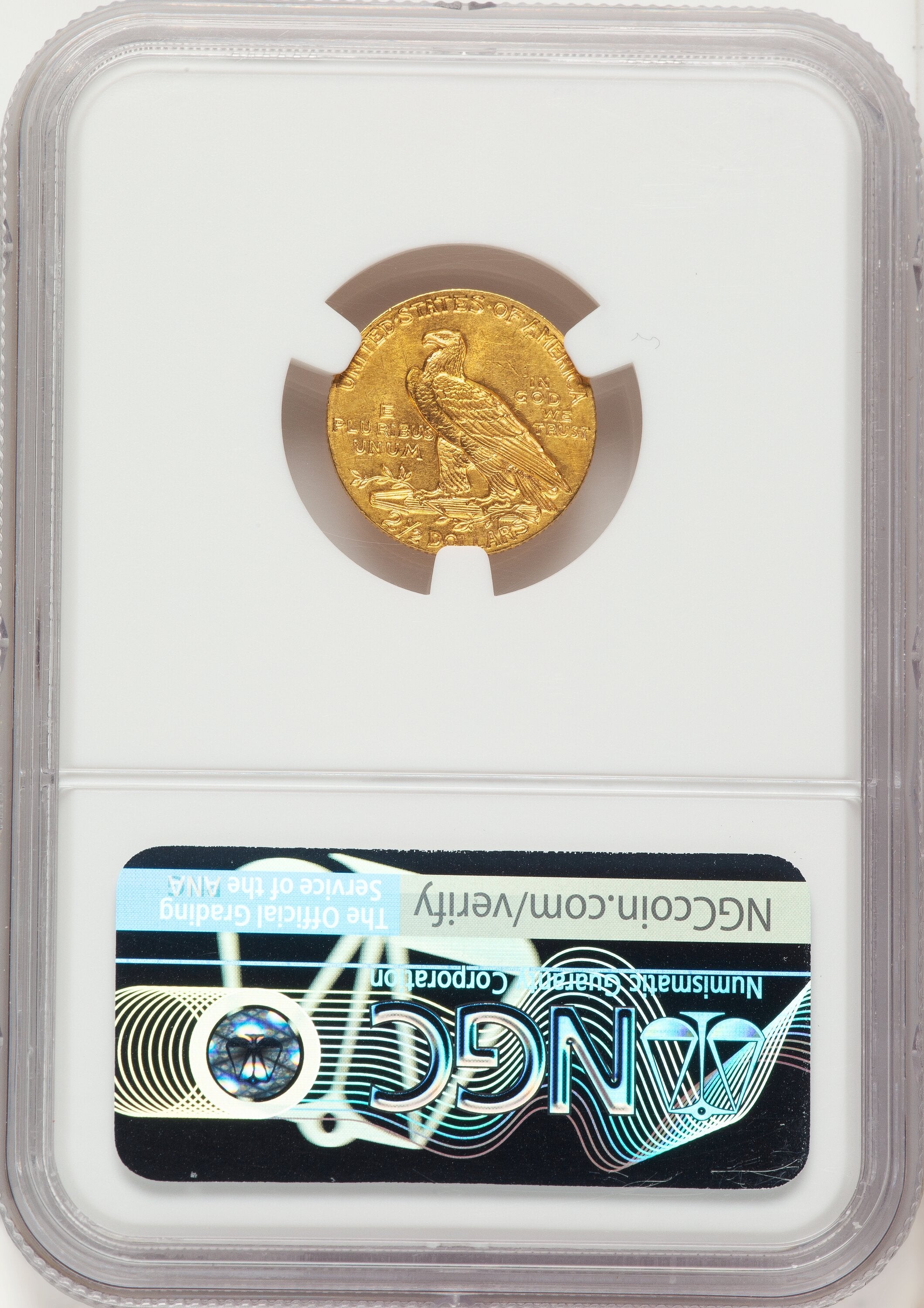 1911 $2.50 Indian Quarter Eagle NGC MS62
