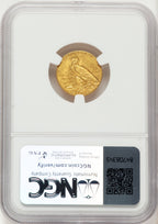 1908 $2.50 Brown Label Indian Quarter Eagle NGC MS63