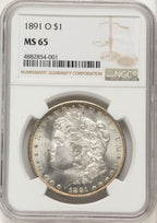 1891-O Morgan Dollar NGC MS65