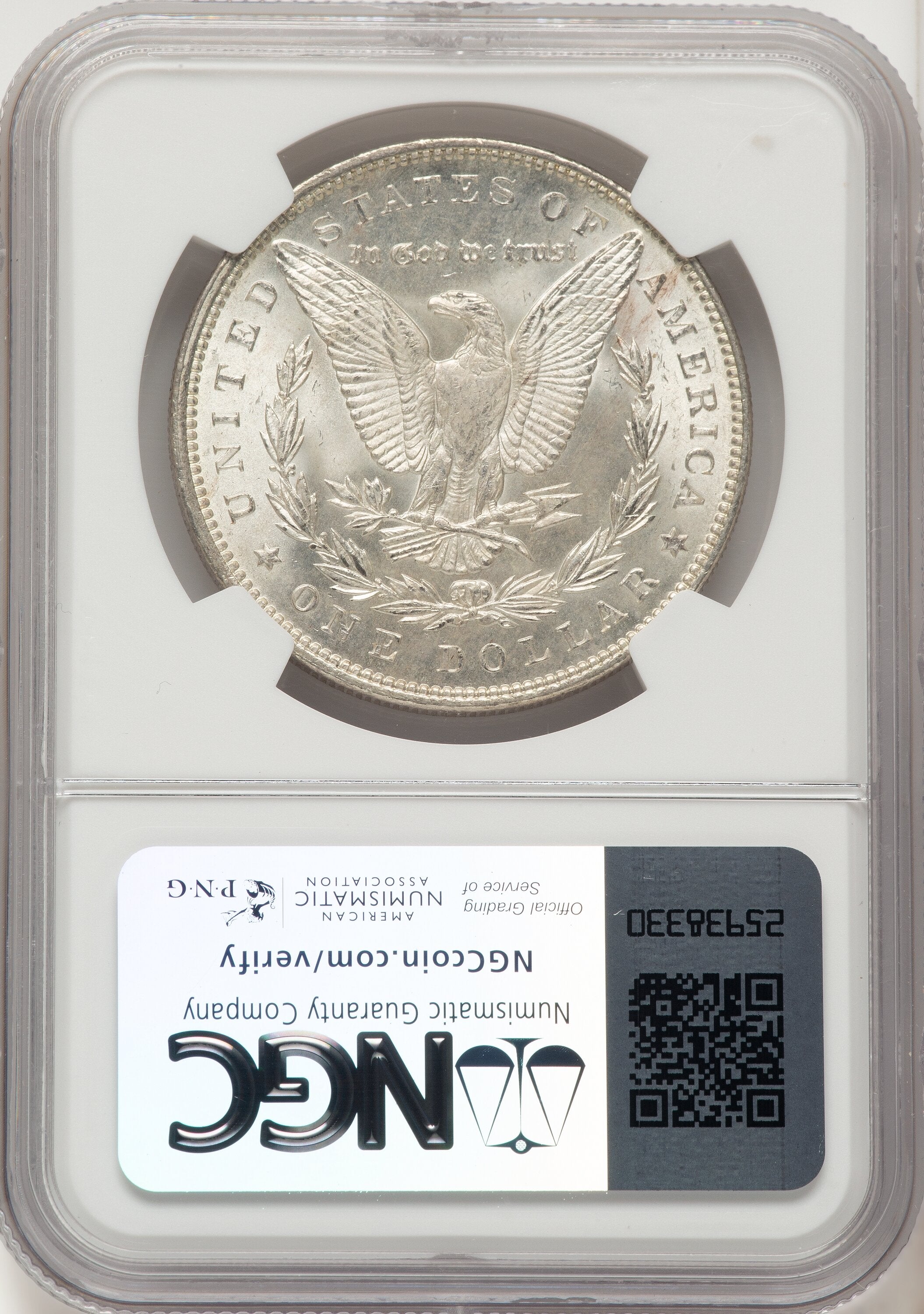 1892 Morgan Dollar NGC MS65