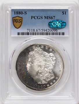 1880-S CAC Morgan Dollar PCGS MS67