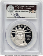 2012-W Proof Platinum Eagle 1 oz FS John PCGS PR70 Mercanti