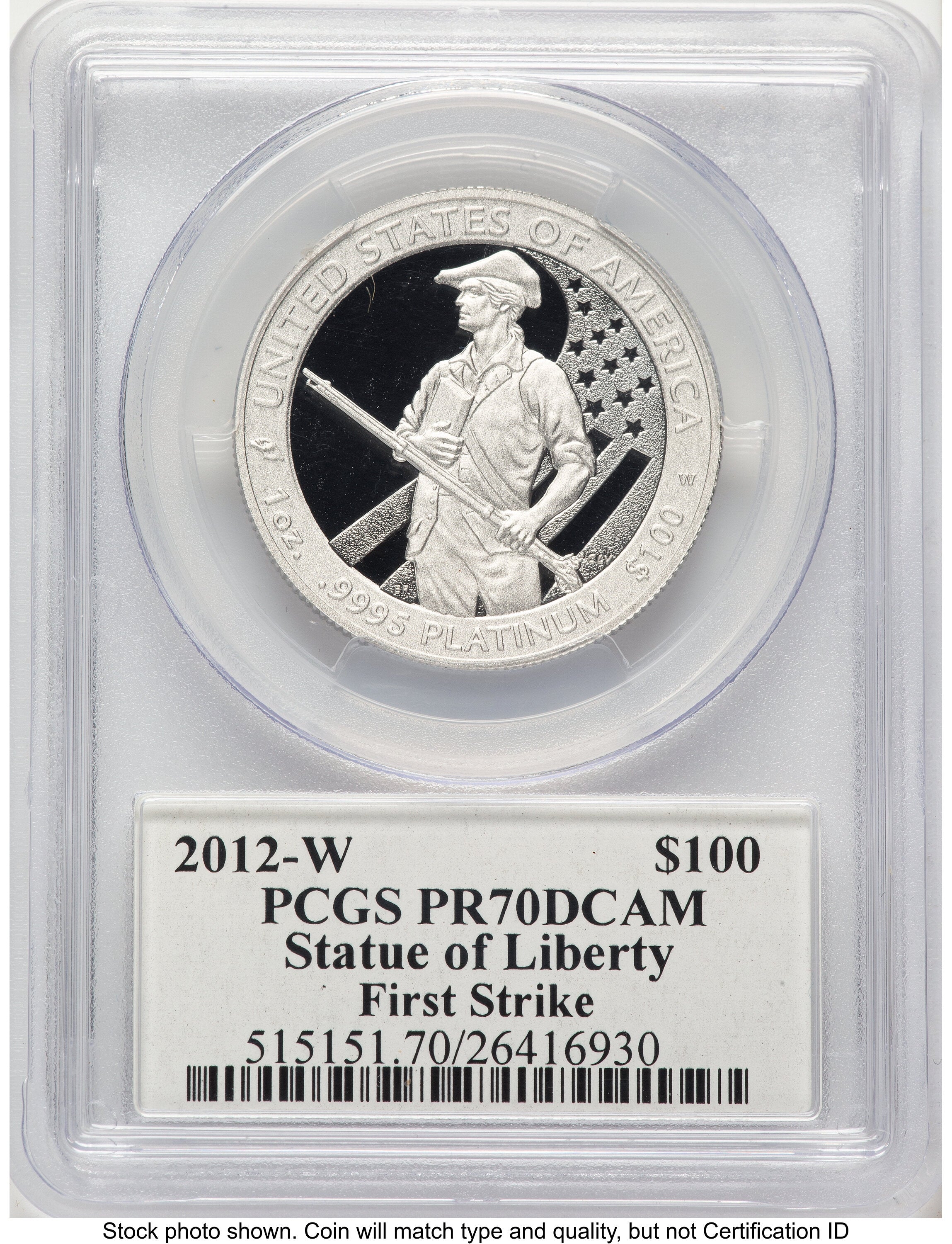 2012-W Proof Platinum Eagle 1 oz FS John PCGS PR70 Mercanti